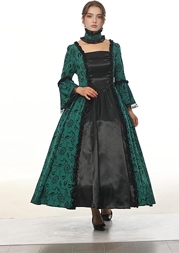 Middeleeuwse Damesjurk Vintage Chiffon Kostuum Halloween Sexy Victoriaanse Gothic Jurk Cosplay Retro Middeleeuwen Cocktail Carnaval, De Zwarte