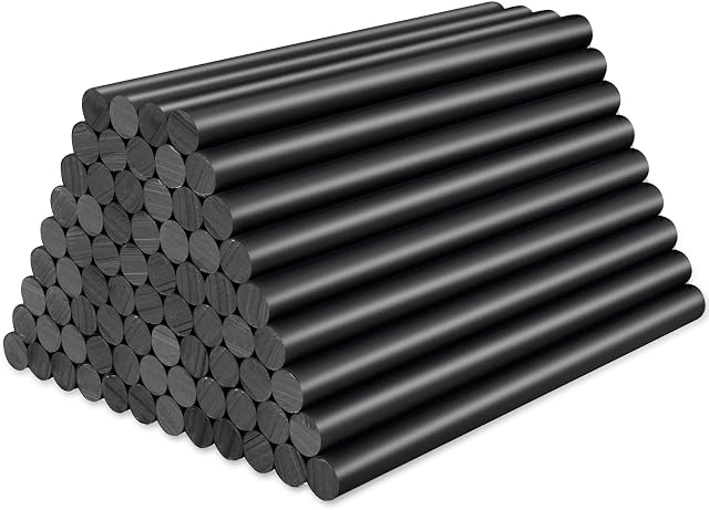 72 Pack Black Hot Glue Sticks Bulk, 0.27x4" Mini Hot Glue Sticks for Car Dent Repair Handmade DIY Art Craft Home Office Project Craftwork Fix & Repairs