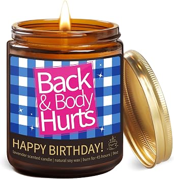 Funny Birthday Gifts for Women and Men, Lavender Soy Candle, 9 oz
