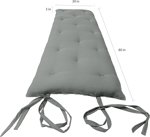 Miniatura 2 de Colchones tradicionales japoneses para futón de suelo de tamaño individual, tapetes de cojín plegables tatami, yoga, meditaion 80 x 39 x 3 (gris)