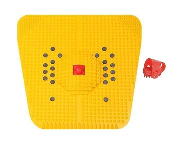 Acupressure Mat Pain Relief Home Gym Fitness Kit Foot Mat Acupuncture Massager Yellow With Magnets For Stress Free