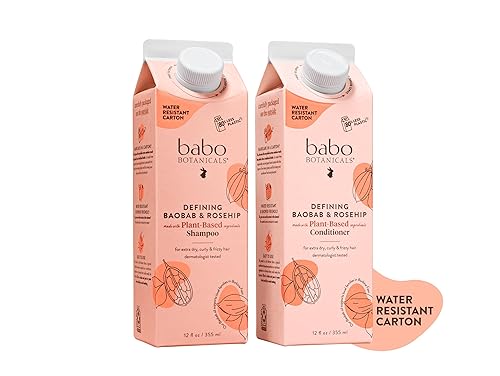 Miniatura 11 de Babo Botanicals Defining Baobab & Rosehip Shampoo + Bundle with Conditioner – For extra dry, curly hair – Smooth & Define – Passion Fruit Ferment