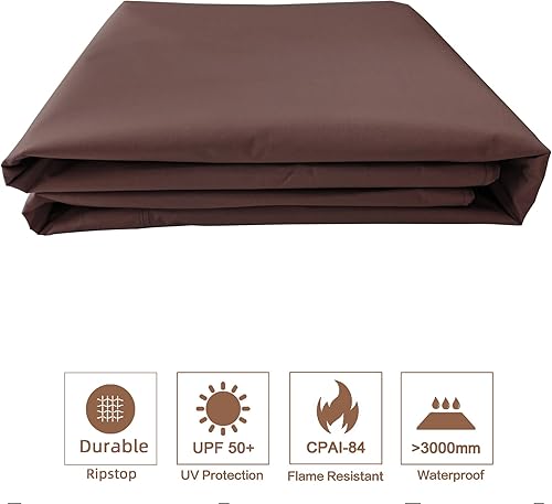 Miniatura 6 de SCOCANOPY Parte superior de repuesto marrón compatible con Lowe's Allen Roth 10X12 Gazebo modelo #GF-12S004B-1#GF-12S004BTO#TPGAZ17-002C