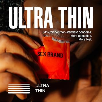 Ultra Thin Condoms, 30 Pack | Natural Rubber Latex Condoms for Men | Lubricated Condoms | Regular Fit 53mm | PETA Certified | PFAS Free | Triple Tested