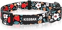 Vista 8 de KISSBAK Collar de perro para perros pequeños – Diseño especial lindo collar para perro hembra, suave, ajustable, elegante, floral, perrita S, flor