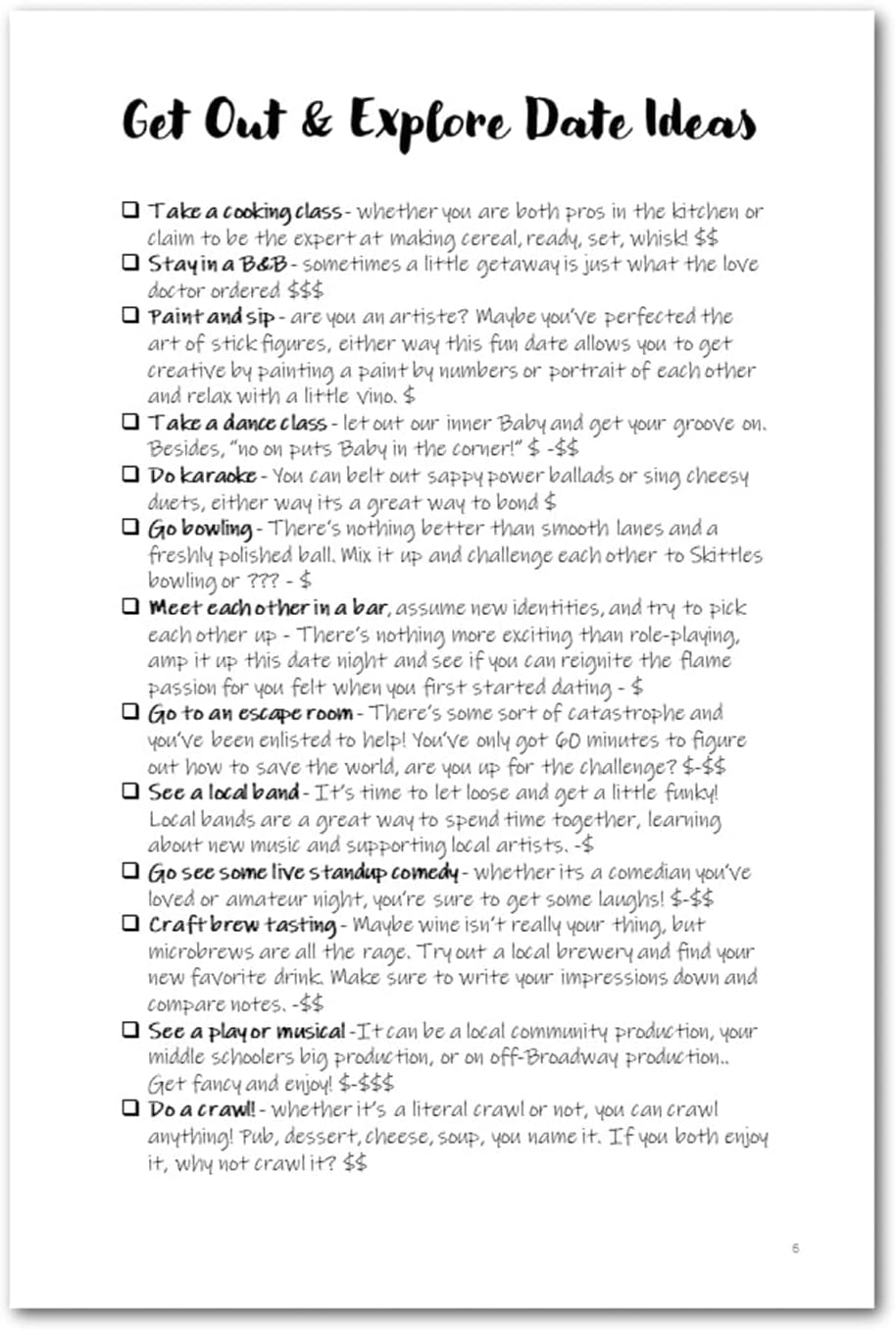 Sports & Lifestyle Bucket Journals - Part Bucket Journal, Part Bucket List (52 Dates Bucket Journal)