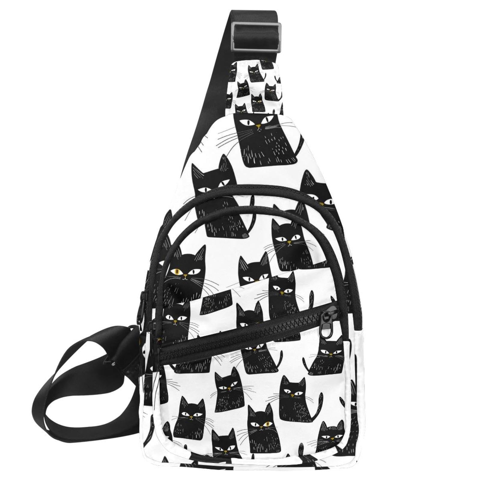 Sac à dos chat noir anti-ballottement sangle réglable - 7