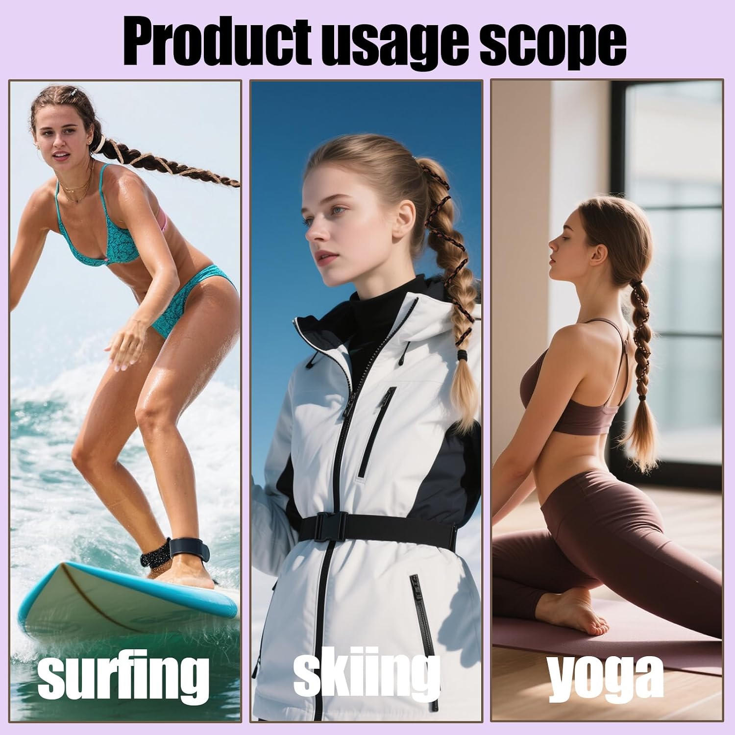 4-Pack Spiral Hair Ties for Women, Soft Elastic Spiral Rip Ties for Long Thick Hair, Tangle-Free Sports Hair Ties for Swimming & Beach, No Damage Hair Wraps in Neutral Colors (Four colors 21.26in)