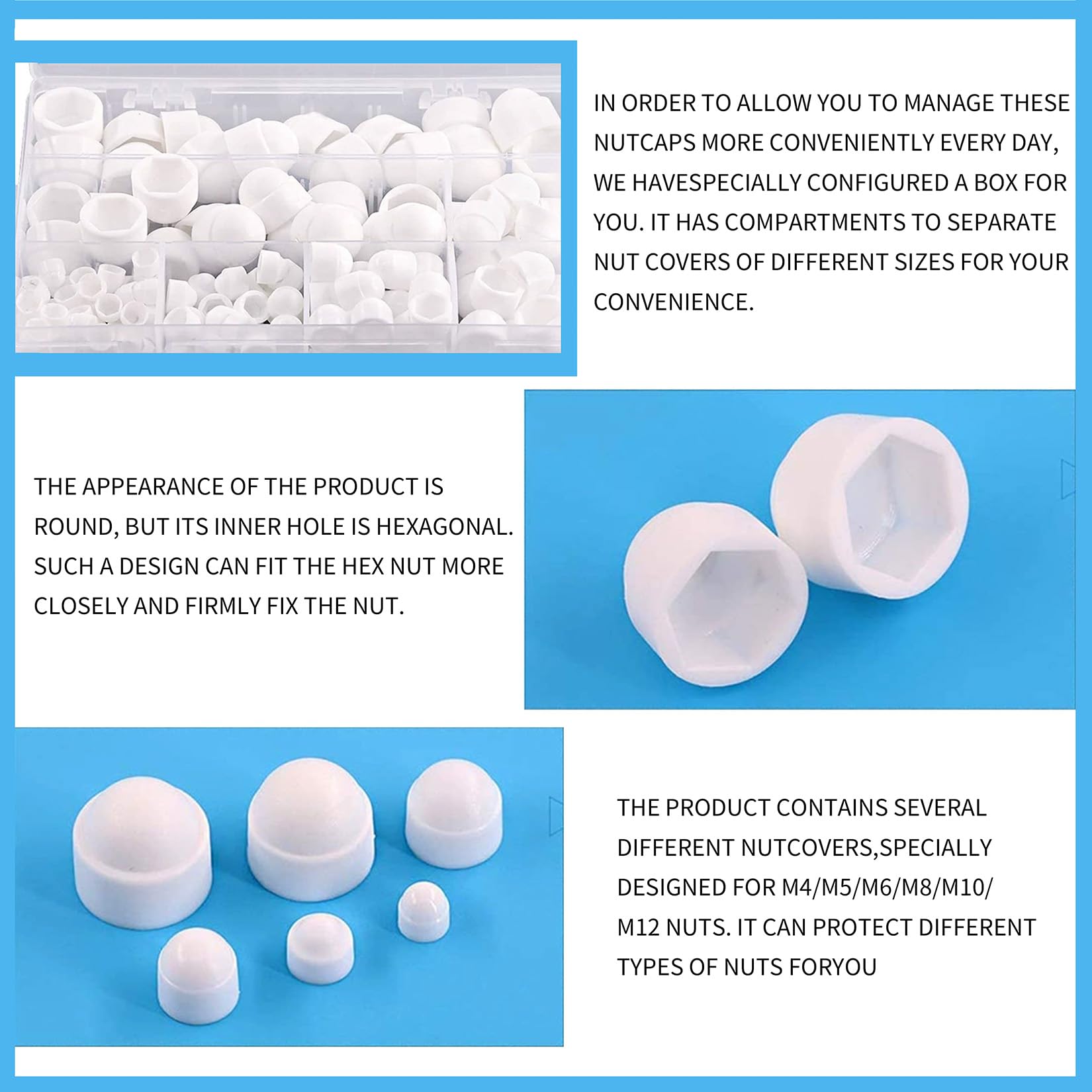 PD® Lot De 25 Capuchons De Protection Hexagonaux M6 (largeur De