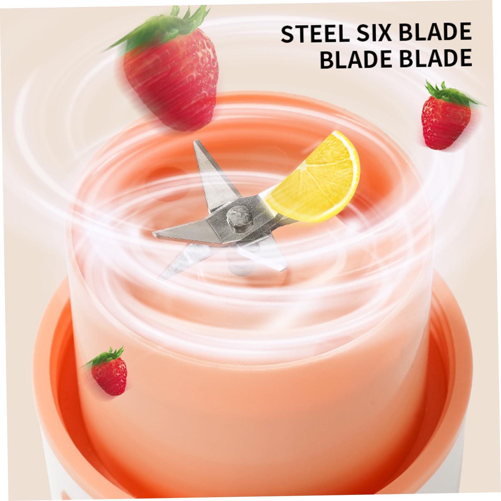 Nirelief Portable Blender, 480ml Portable Juicer Blender with 6-Blade Head, Cup for Shakes and, USB for Office, Gym, Kitchen, Travel Juicer