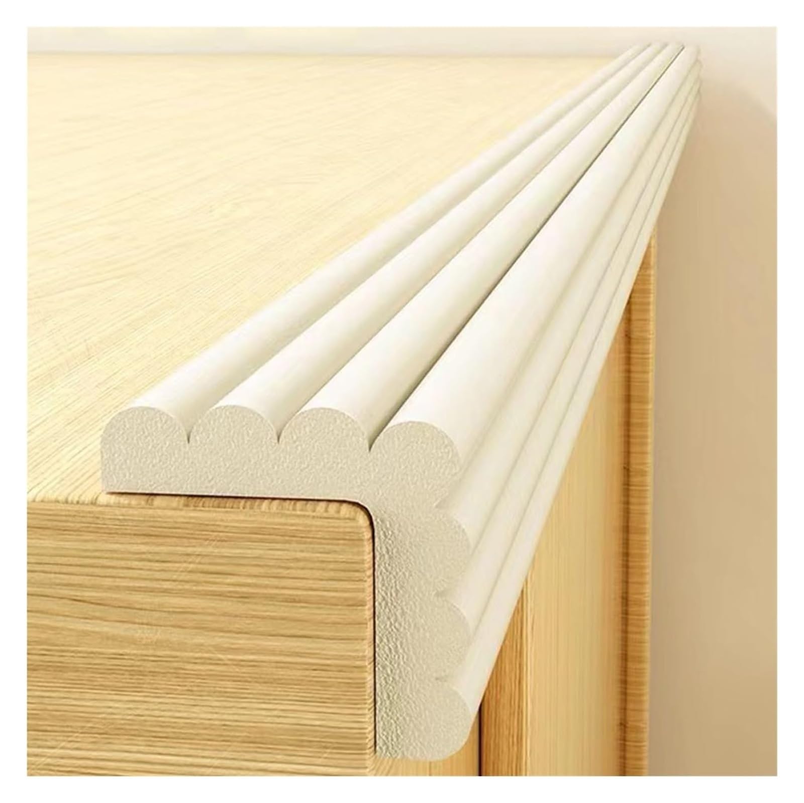 Protectores de esquinas de espuma de seguridad para mesa de 5 m, protectores de esquina para bebé, anticolisión, tira de parachoques con bordes adhesivos