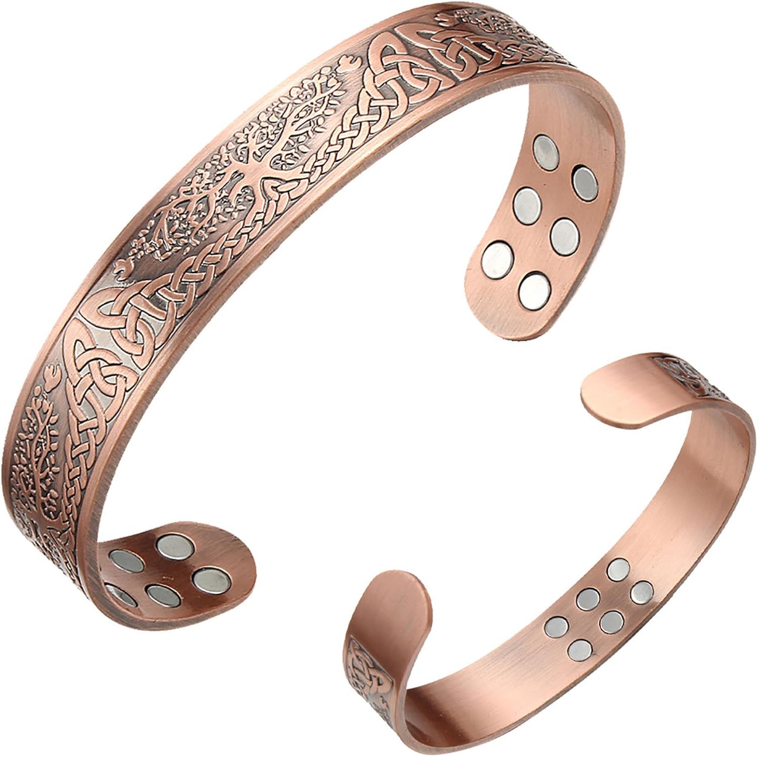 PLQ Copper Bracelet for Men, Pure Solid Copper Magnetic Bracelets - Image 4