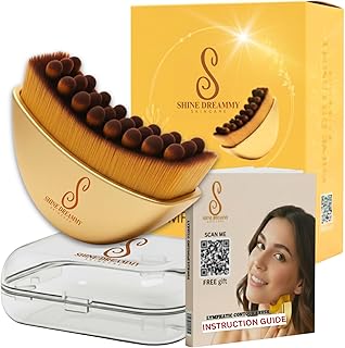 Lymphatic Contour Face Brush, Lymphatic Drainage Massager for Face Soft Dry Facial Brush Tool