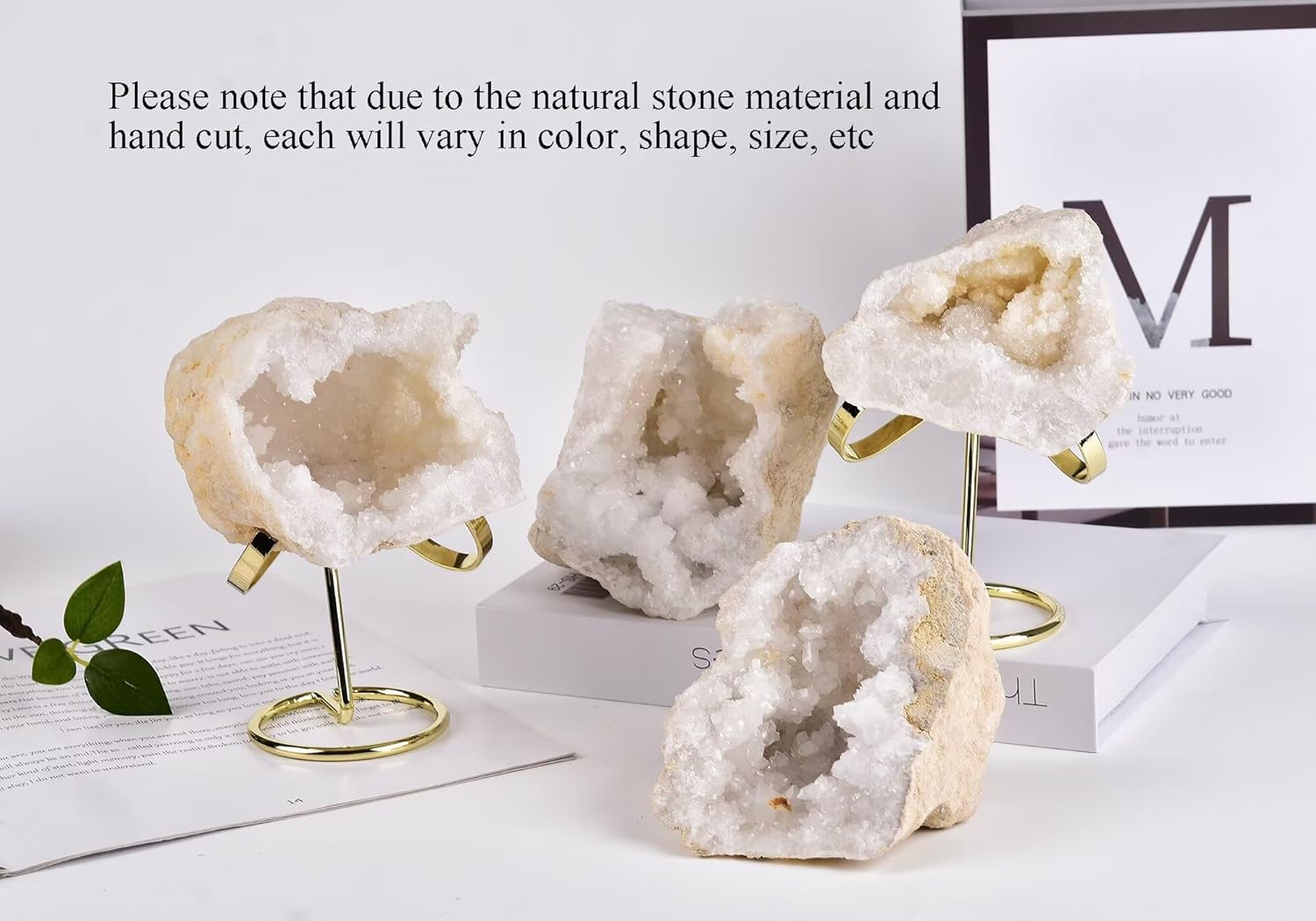 Natural Agate Geode Large Moroccan Geode Half Quartz Geode with Stand Raw Crystal Geode for Meditation Decor Science Gift