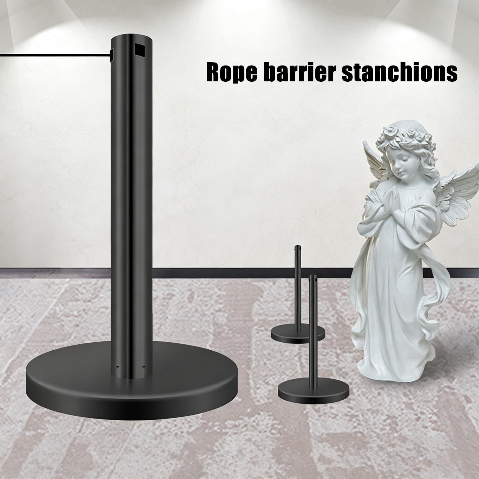 Stanchion Controllo Folla Cinghia Elastica Retrattile Basso Profilo
