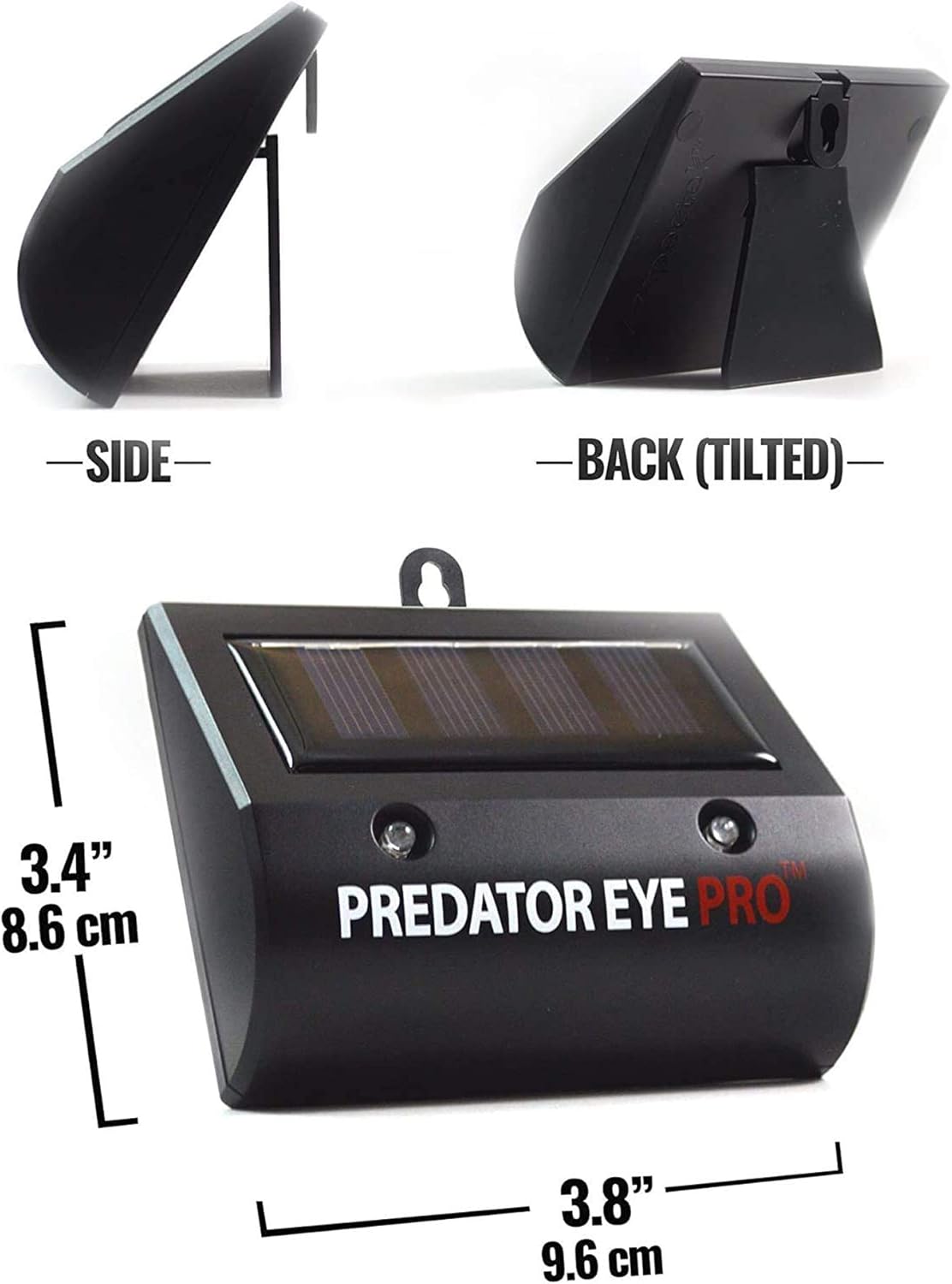 ASPECTEK Predator Eye PRO - Solar-Powered Predator Light with Kick Stand, 4600 Sq. Ft. Coverage for Night-Time Animal Control and Pest Repeller, 2 Pack