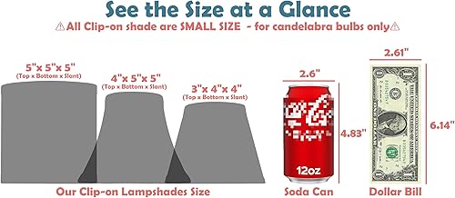 Miniatura 7 de Aspen Creative 51007 Pantalla de Lámpara de Araña Empire con Clip, Ratán Natural, 3" Superior x 4" Inferior x 4" Altura Inclinada