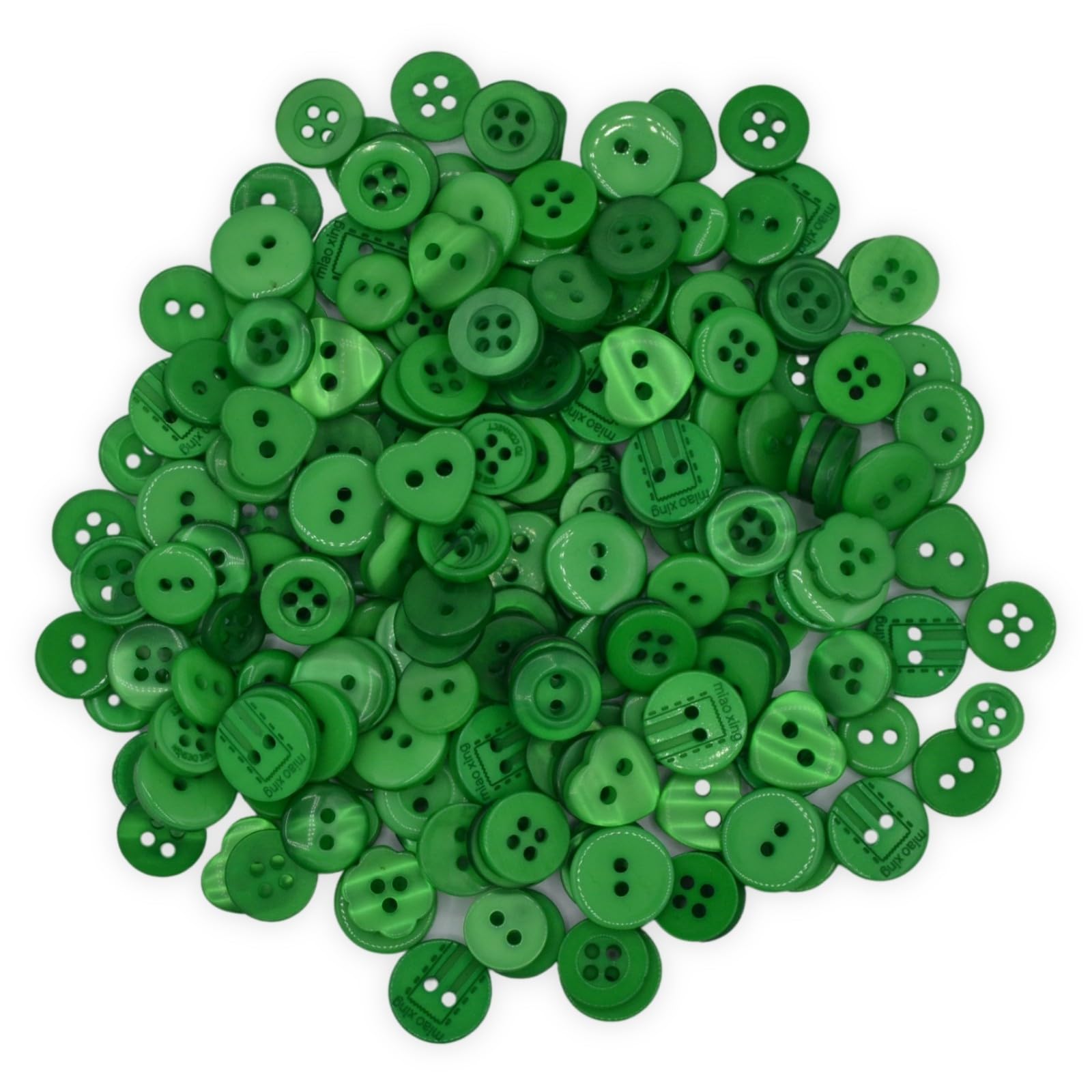 celloexpress Tiny Buttons - Single Colours Small Sizes Mini Crafts Sewing Card Embellishments (Green, Pack of 500g) — image 1