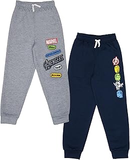 Superheroes Boys Jogger 2-Pack, Avengers and Spider-Man Jogger 2-Pack Bundle Set for Boys