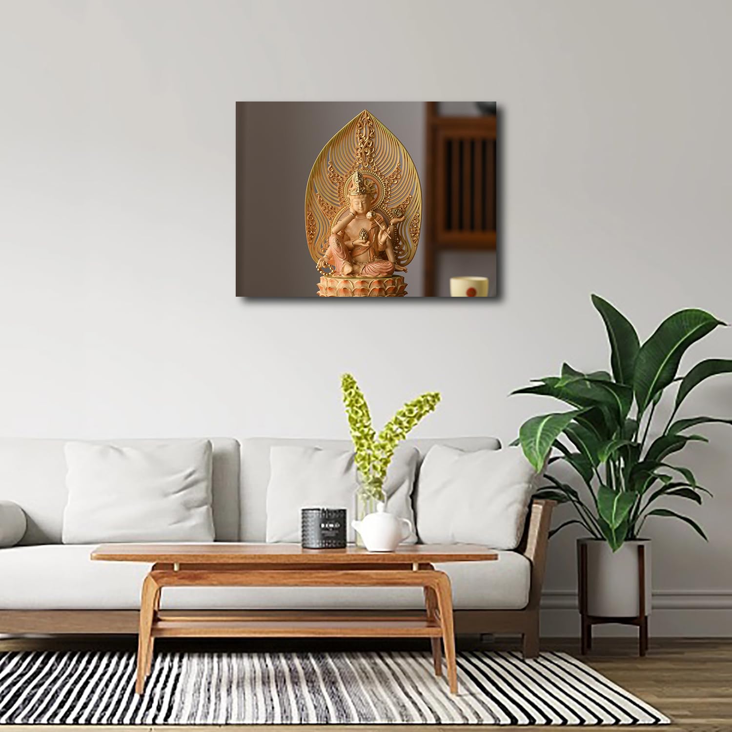 仏像 額縁 インテリア Amazon｜戌・亥年の阿弥陀如来 夏江まみ 開運守護本尊アートフレーム