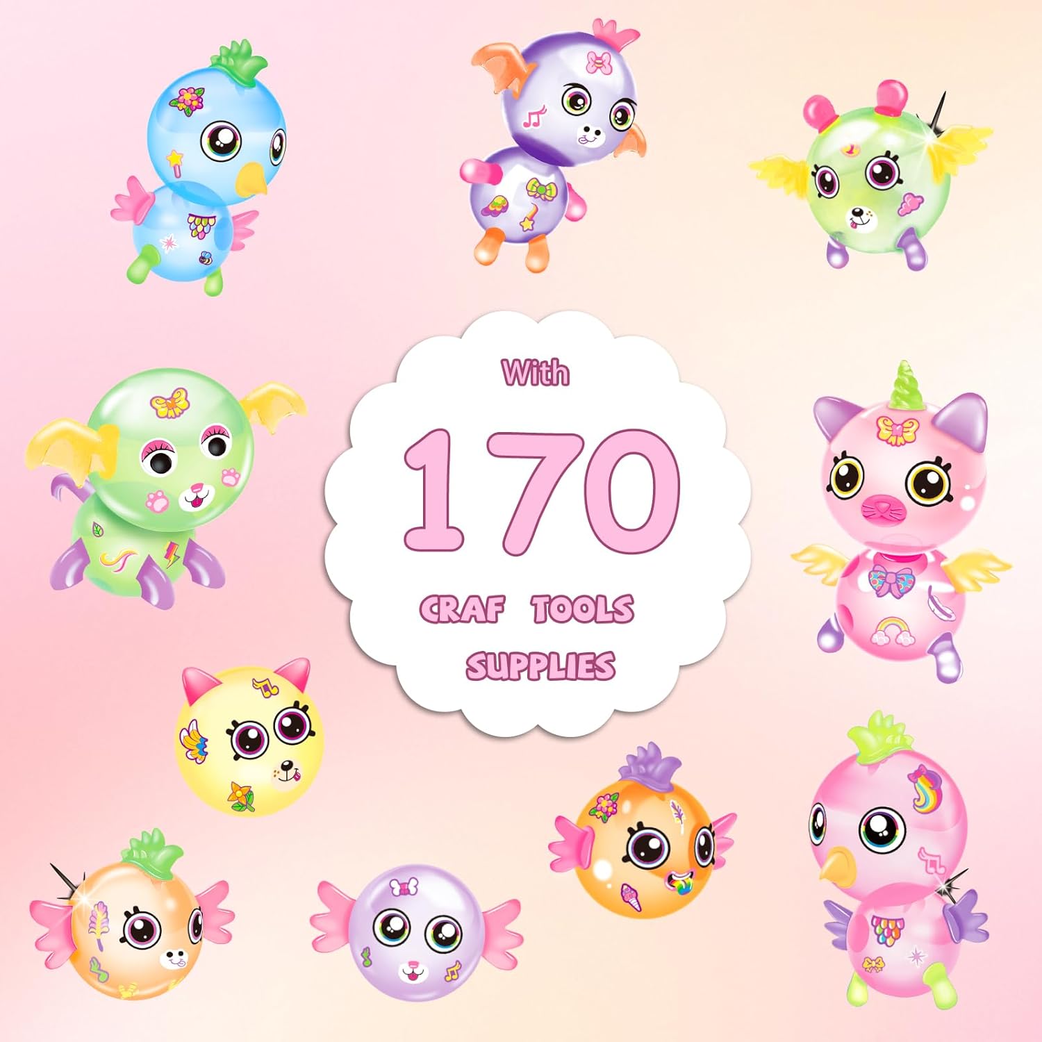 DIY Craft Kits Toys Accessories, Balloon Toy Accessories, Arts & Crafts Toy for 3 4 5 6 7 8 9 10 11 12 Year Boys and Girls Birthday Gifts