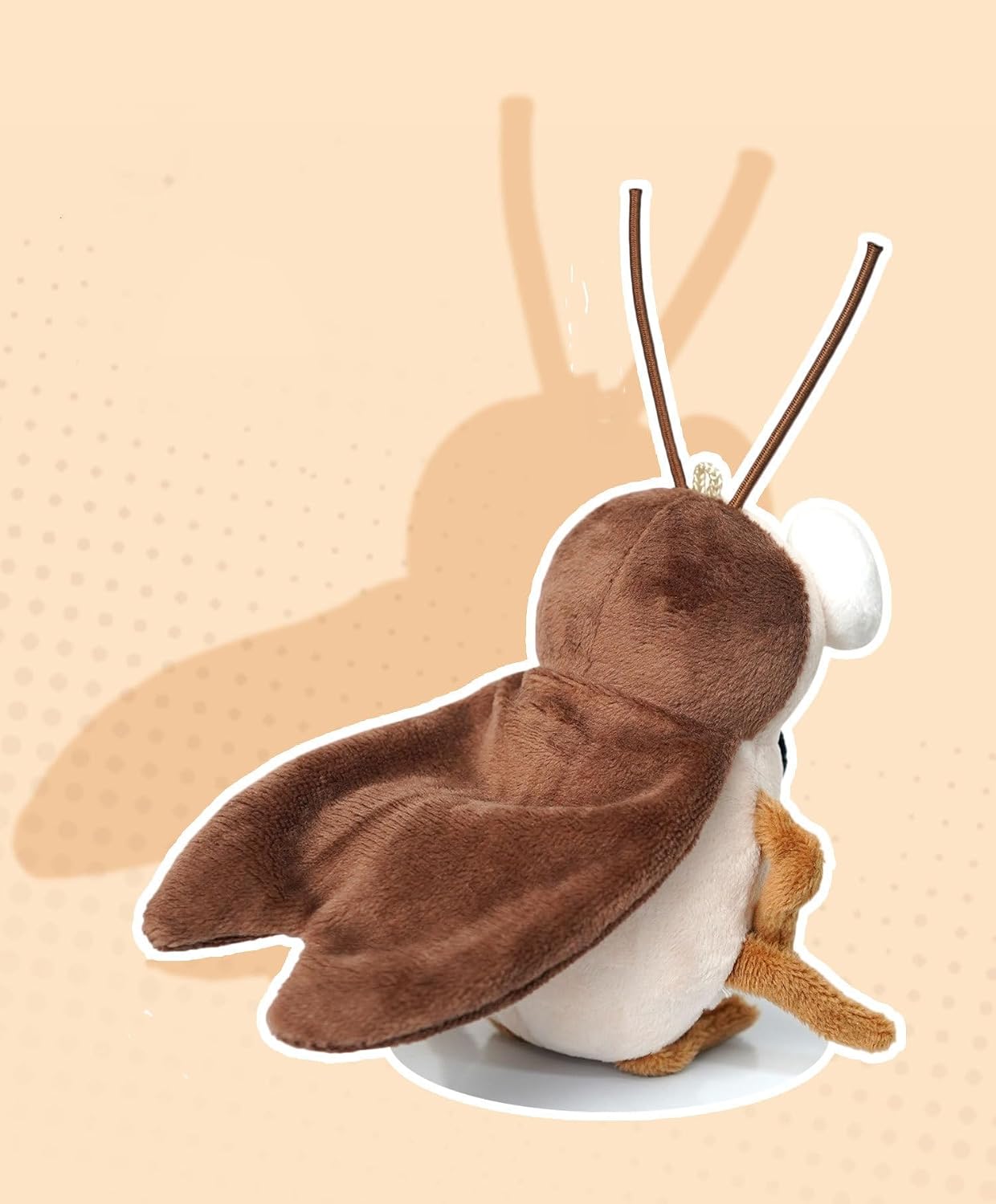 5 Inches Funny Cockroach Keychain Ring Plush Keychians Cute Stuffed Animal Bag Charm Accessories Gifts for Women