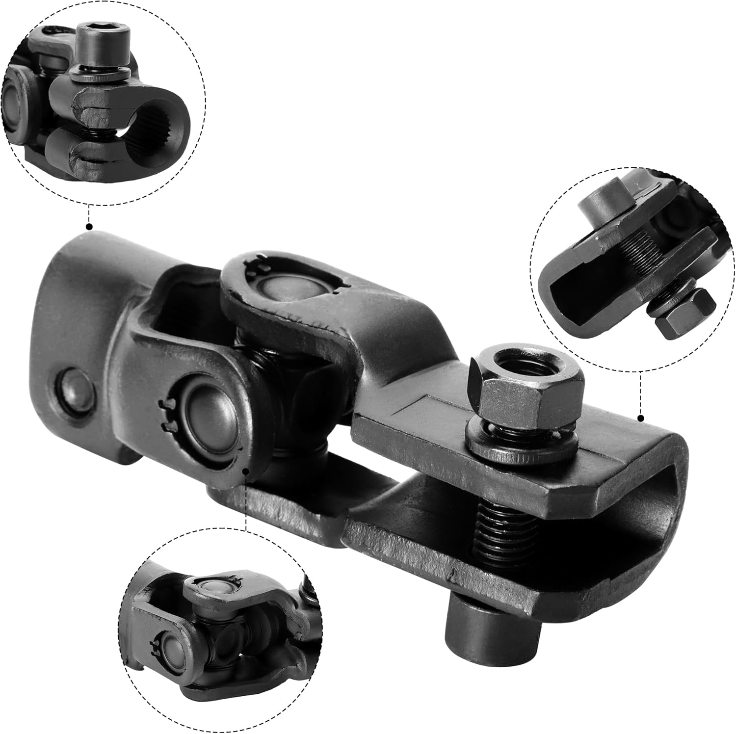 Roykaw Golf Cart Steering Yoke Assembly for EZGO RXV 2008-up Gas&Electric Golf Cart, Universal Joint, OEM#604613