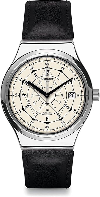Swatch Orologio Digitale Quarzo Uomo con Cinturino in Pelle YIS402 : Amazon.it:  Orologi