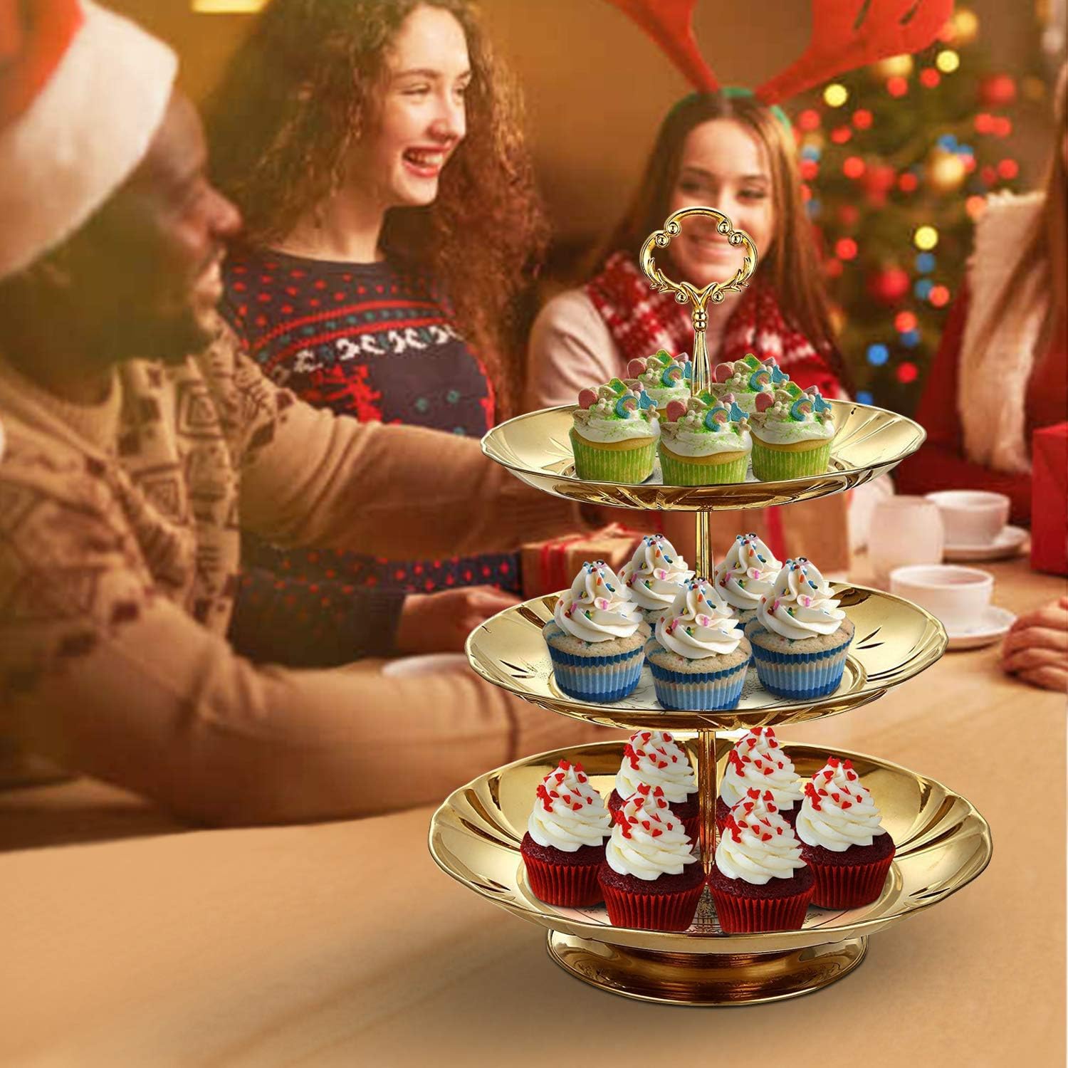 Fеаturеd Prоduсt Two Set of Three Tier Cake Stand and Fruit Plate by Imillet -Stainless Steel Stand of Golden for Cakes Desserts Fruits Candy Buffet Stand for Wedding &Home&Party Serving Platter (2 pack) … Uр Tо 60% оƒƒ Two Set of Three Tier Cake Stand and Fruit Plate by Imillet -Stainless Steel Stand of Golden for Cakes Desserts Fruits Candy Buffet Stand for Wedding &Home&Party Serving Platter (2 pack) …