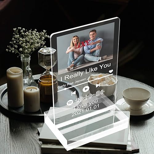 Miniatura 3 de Spotif Glass Art - Álbum de fotos de acrílico personalizado para el día de la madre, 3.9 x 5.5 in