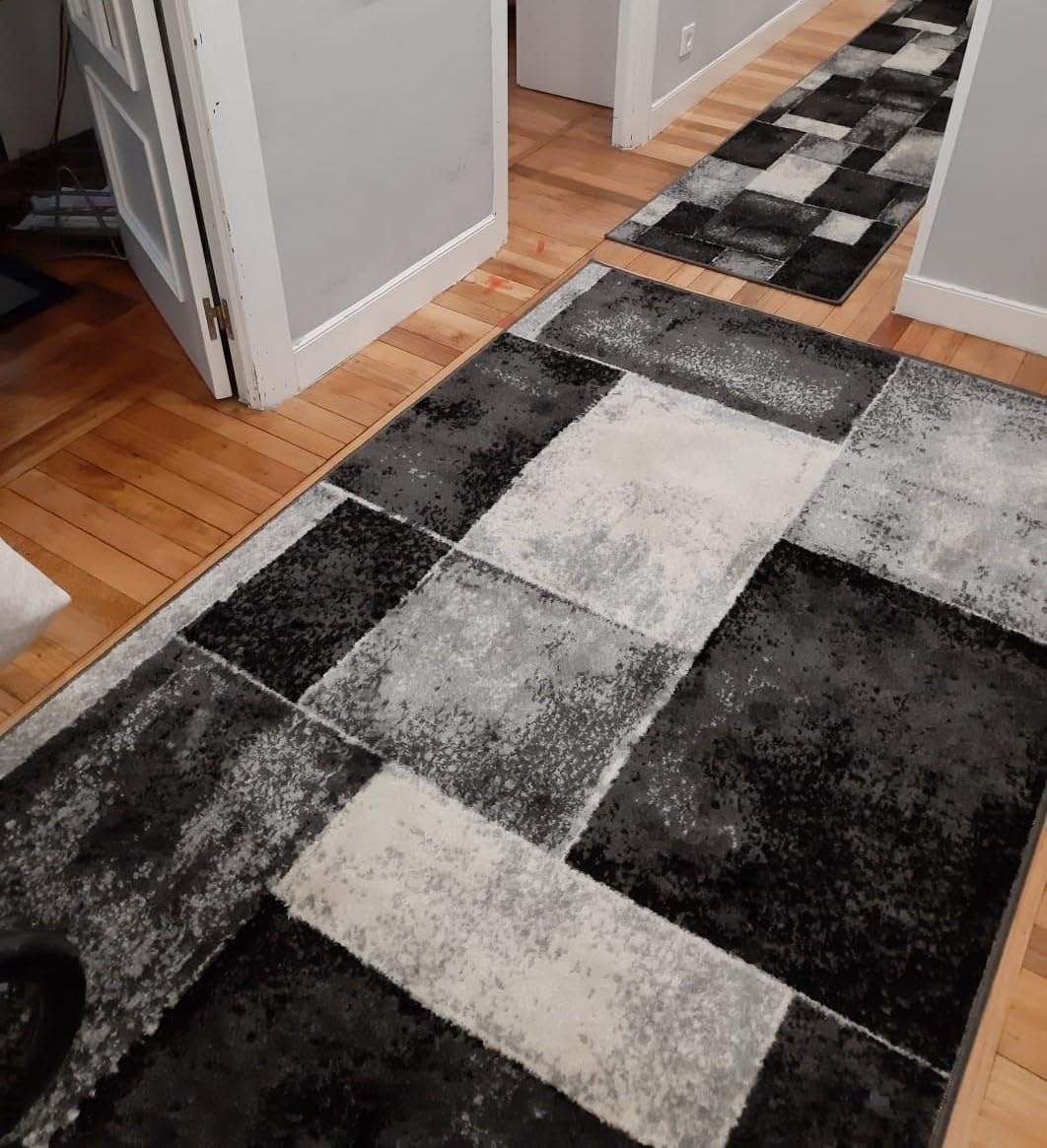 ALFOMBRAS IBERIA - Alfombra Pasillo | Pelo Corto Polipropileno y Lavable | Antideslizante | Varias Medidas, Ideales para Todo Tipo de Pasillos Largos, Pie de Cama, Corredor (67 x 300 cm, Gris)