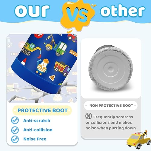 Miniatura 7 de Botella de agua aislada para niños de 12 onzas con popote  Frío-24 horas caliente-12 horas, botella de agua para niños pequeños a prueba de derrames