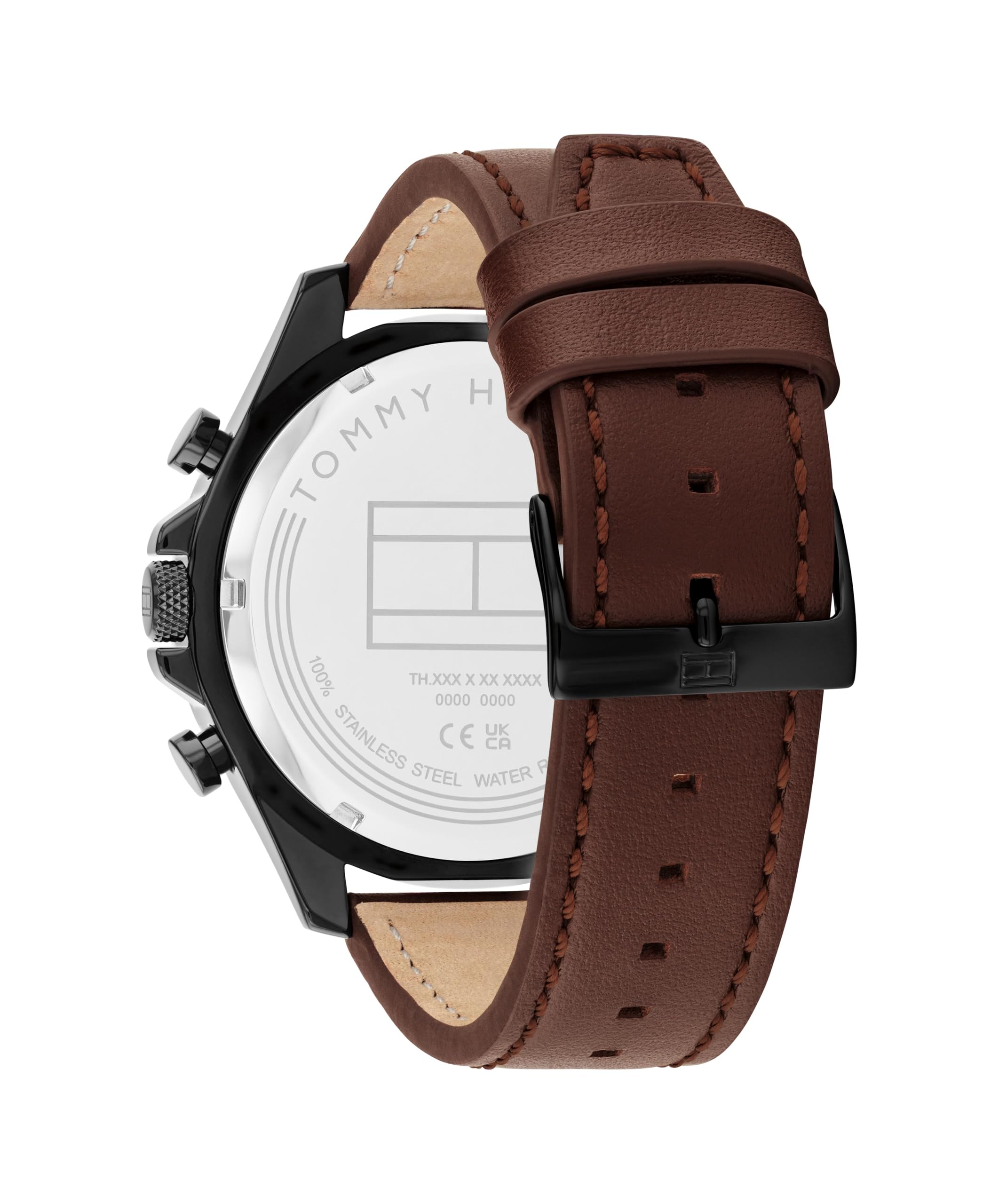 Tommy Hilfiger Men's Multifunction Quartz Watch – 46mm Stainless Steel Case, Racing-Inspired Design, 5 ATM Water Resistant, Elegant Modern Timepiece, Gift for Him