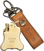 RONSON Oil Lighter, Banjo, Made in Japan, Keychain Included, Flint Type, Brass, Satin Finish, Retro, Stylish, Gift, Gold