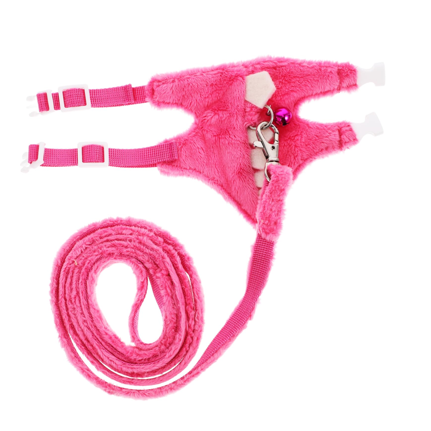 INOOMP 3pezzi Guinzaglio Per Animali Pettorina Per Ferret e Animali Domestici Resistente Passeggiate All Materiali Premium e Fibbia Colore Rosa