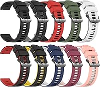Vista 10 de EZMVZKU Correa de 22mm para Galaxy Watch 3 de 45mm, bandas de reloj de silicona suave para Samsung Gear S3 Frontier/Classic/Garmin Forerunner
