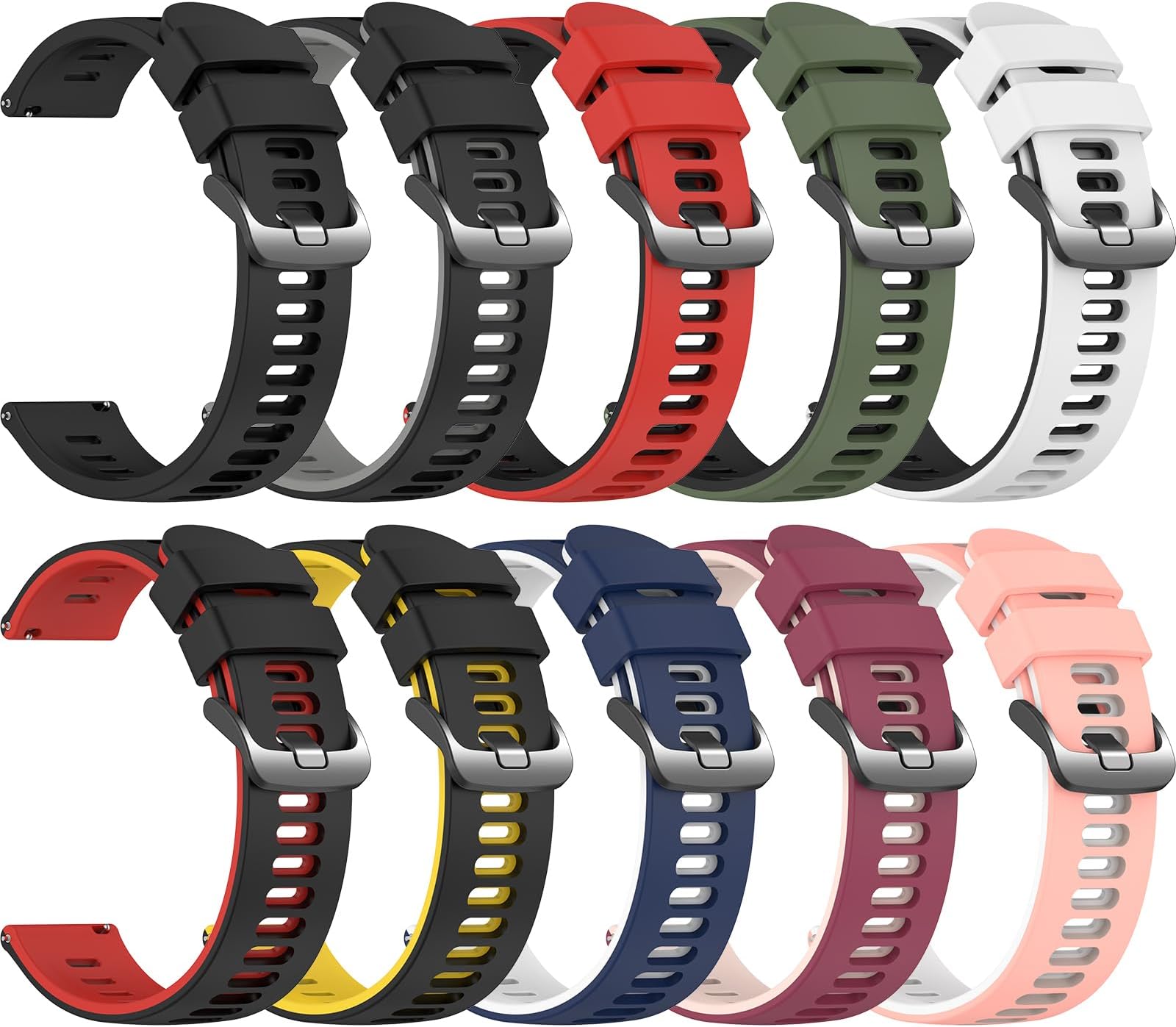 EZMVZKU 22mm Galaxy Watch 3 45mm Band,Soft Silicone Watchbands for Samsung Gear S3 Frontier/Classic/Garmin Forerunner 265/745/Vivoactive 4/Venu 3/2/Amazfit GTR 4/3 pro/Huawei watch GT 5 pro/5/4 46mm