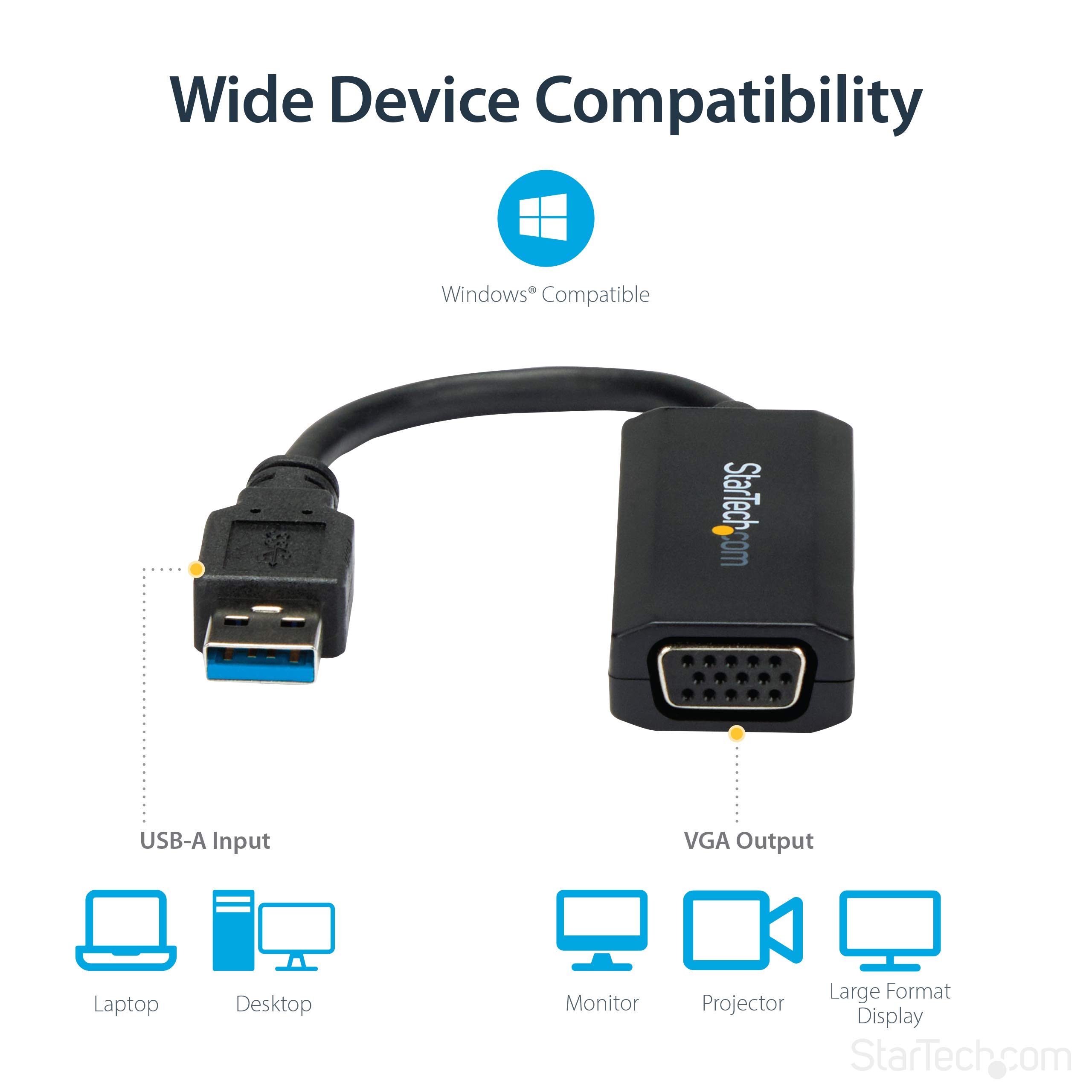 Amazon | StarTech.com USB 3.0 - VGA変換アダプタ オンボードドライバ