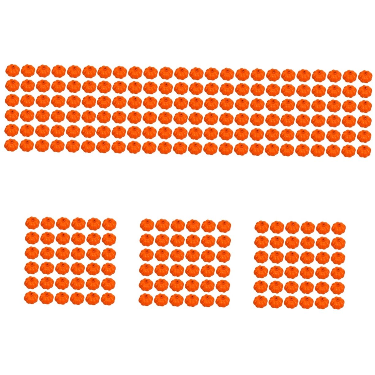 Zerodeko 7 Sätze Kürbis Dekoration Kürbisdekor Im Freien Gefälschte Schaumkürbisse Kürbis Kranz Halloween-deko-zubehör Schaumkürbisse Klein Halloween-kürbis Pu-kleber Orange 100 Stück * 7