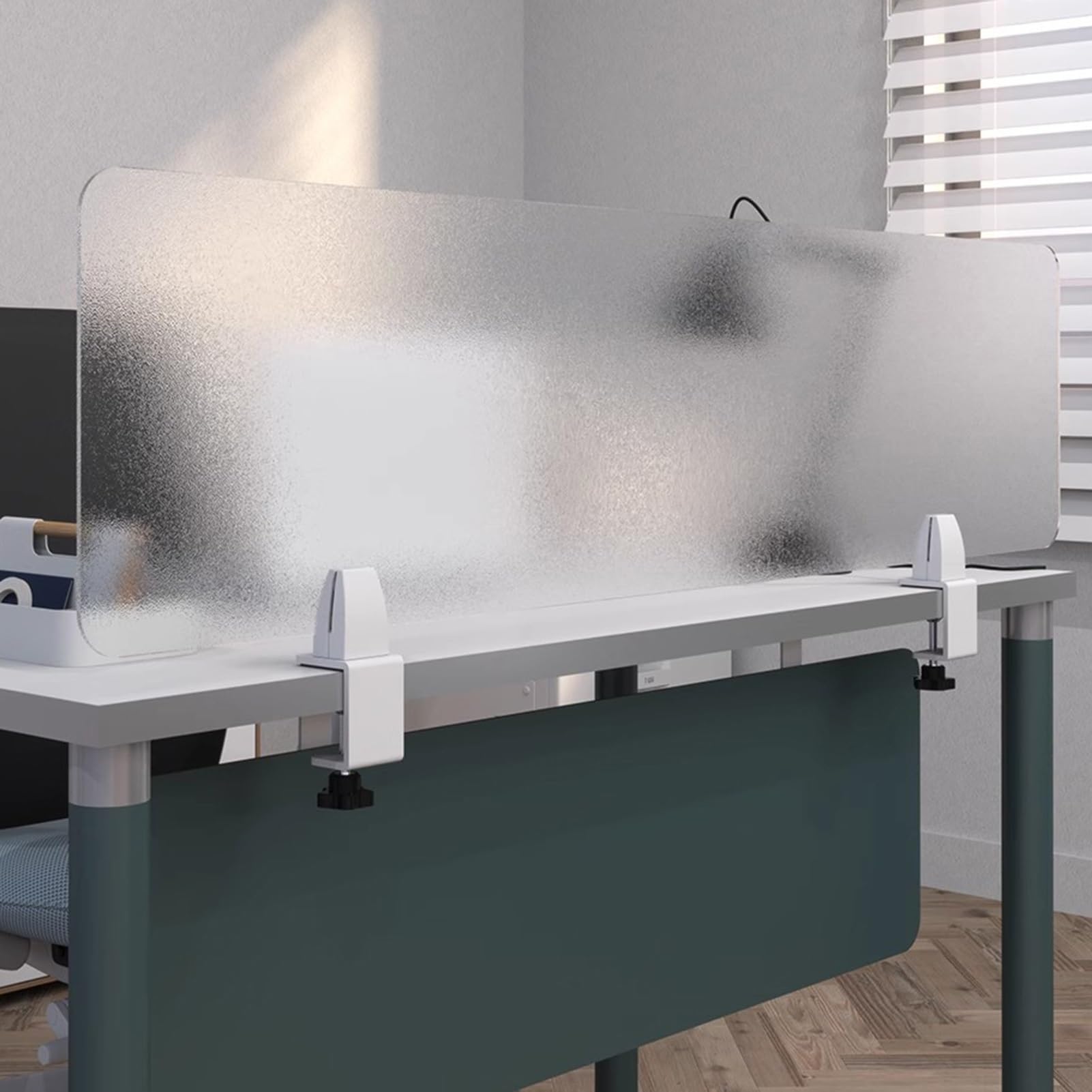 Cloison de bureau en acrylique dépoli 30 cm de haut écran de confidentialité à pince