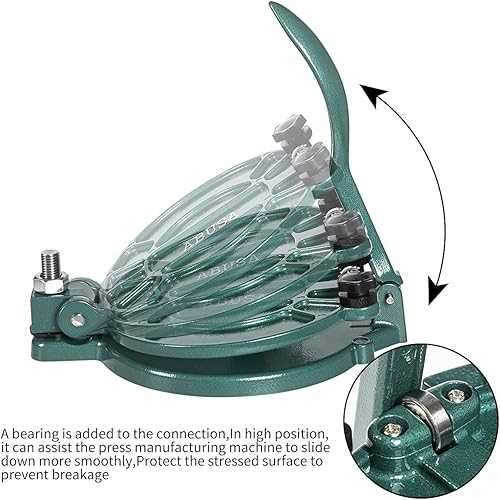 Miniatura 6 de Prensa de tortilla ajustable de grosor de 8 pulgadas, color verde, Roti, prensa de masa, dosa, tawa, tamal, pizza, pastel, patty (se necesita papel