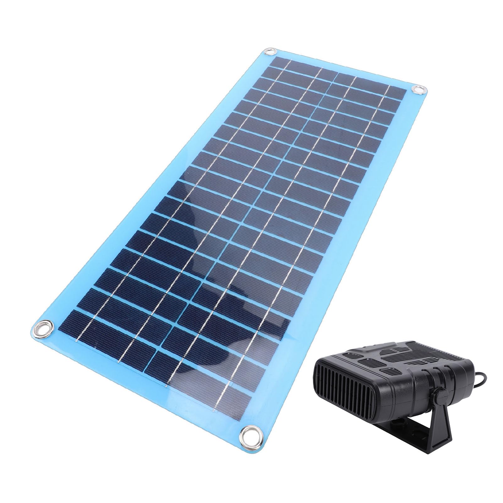 Chauffage Solaire Portable 30 W, Chauffage Efficace pour Poulailler, Séchage de Maison pour Animaux Domestiques avec Protection contre la Surchauffe pour Serre à Panneaux Solaires 30 W