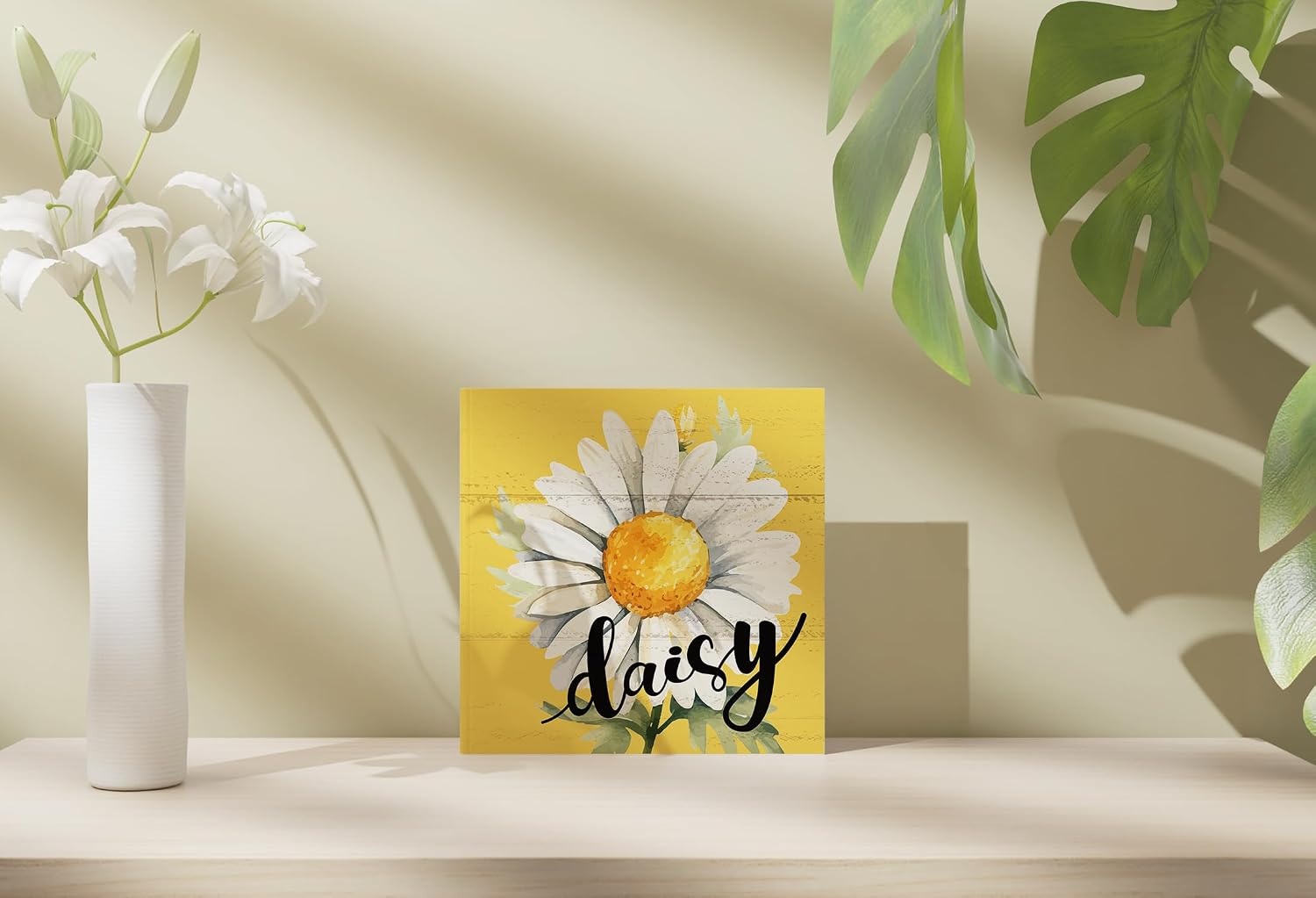 Sunshine Summer baby Yellow RoomDecor Desk Office Home Box 5x5inch image 2