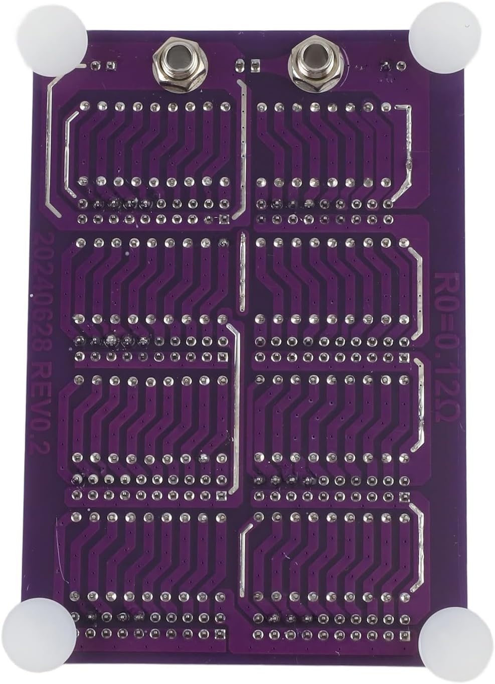 Programmable Resistor Board, Decade Resistance Box, 0.1% Tolerance, 8 Steps, 0.1 Ohm to 9.9999999 Megaohm, 0.25W Power, Gold Plated Pin, Purple PCB for Test Mea