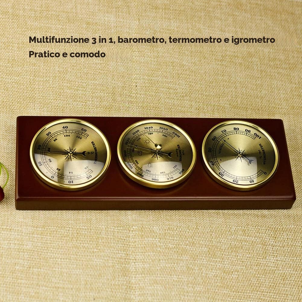 JINYISI barometro, termometro, igrometro, barometri per la casa, barometri strumenti meteorologici, stazione meteorologica analogica a parete
