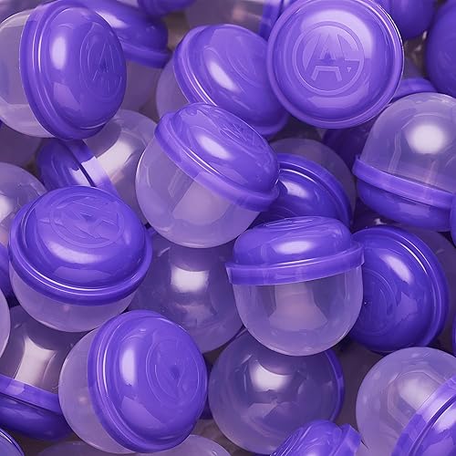 Miniatura 9 de Máquina expendedora de cápsulas, cápsulas de bellota púrpura translúcidas vacías 50 piezas de 2 pulgadas, cápsulas de máquina de chicles a granel,