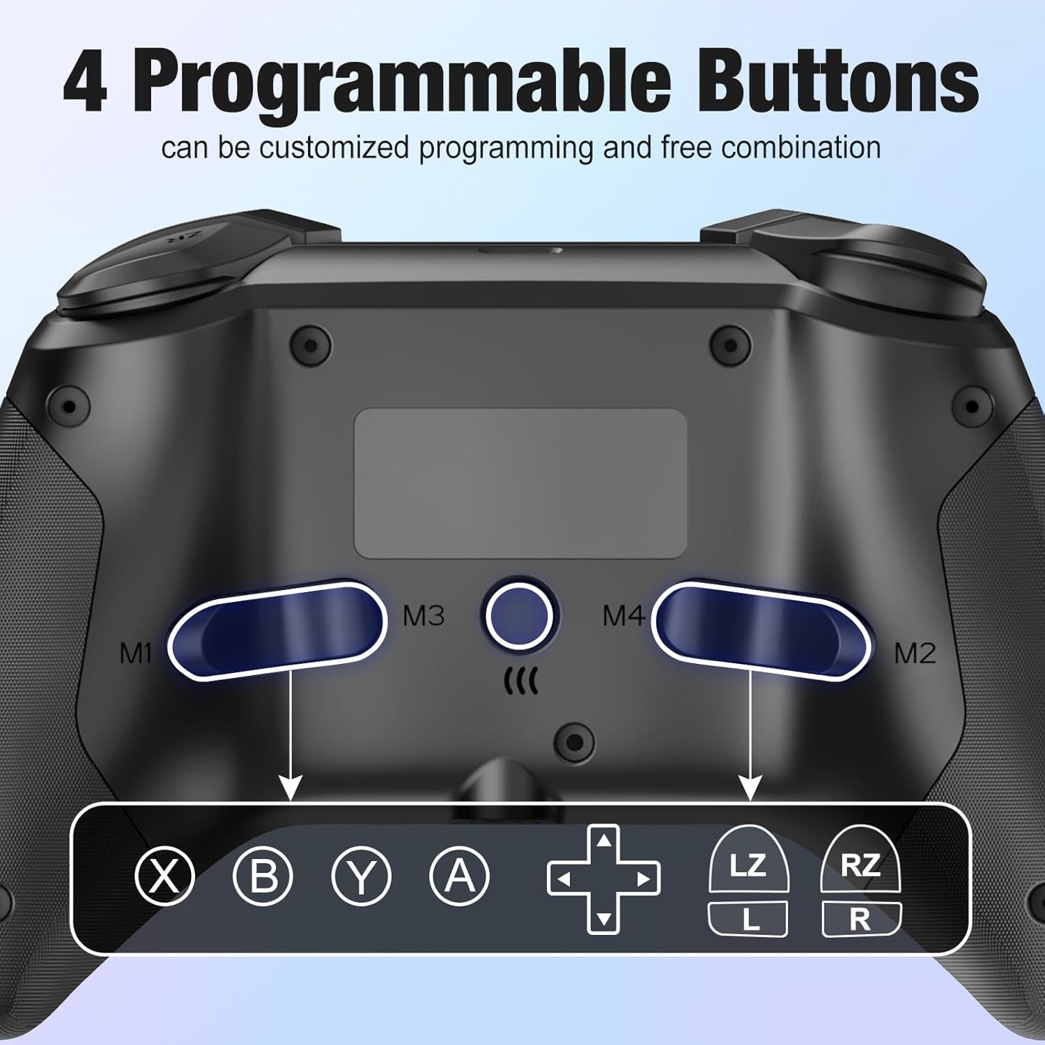 SANGDER Xbox Controller With RGB LED Light for Xbox One X/S Series X/S - Wireless With 2.4GHz Adapter, 3.5mm Audio Jack, Black