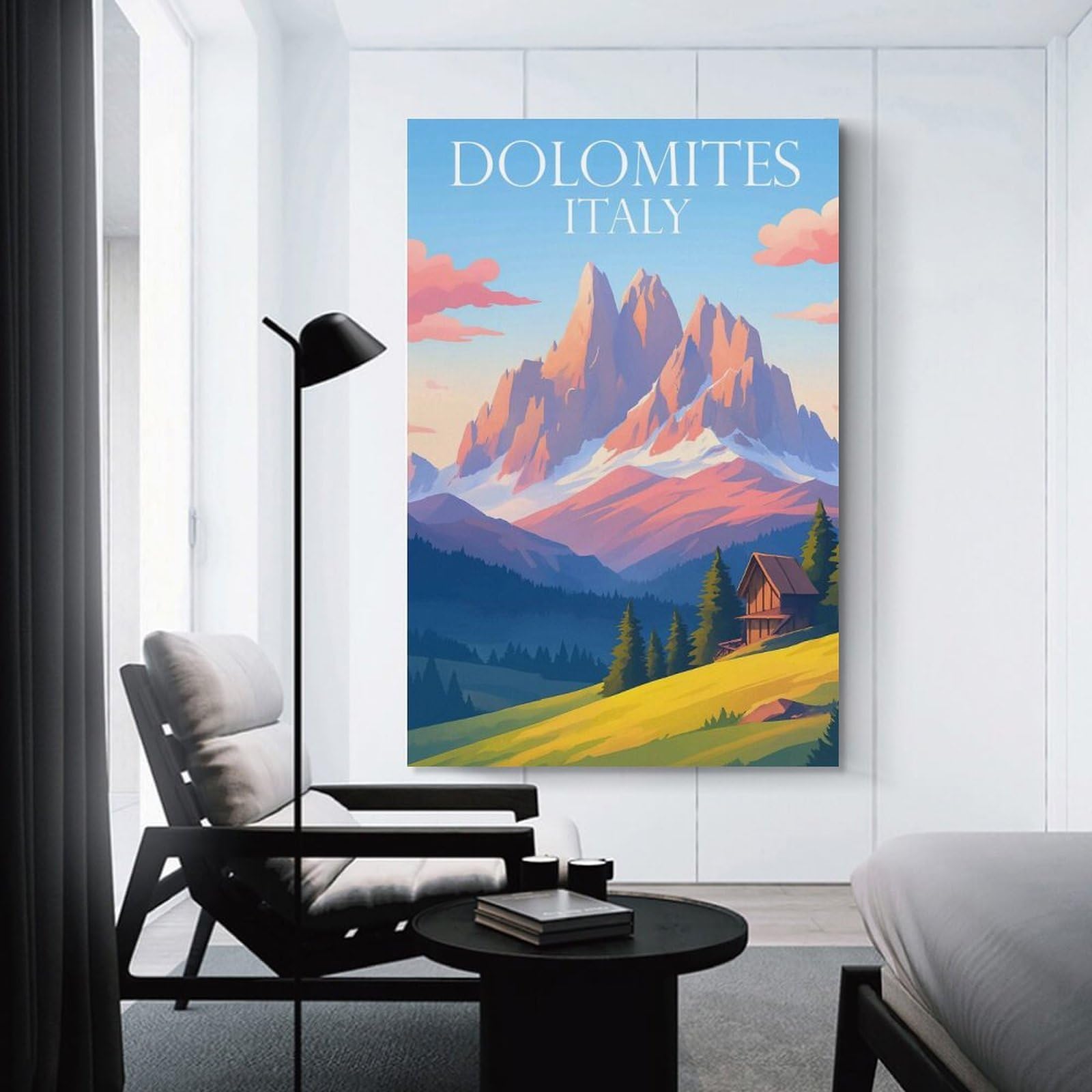 Junmoney Dolomites Italy Decorative Wall Artwork 24x36inch(60x90cm), for Living Room, Lounge Or Sitting Room, A Home Accent with Warm Character