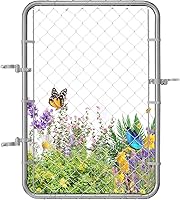 VEVOR Adjustable Chain Link Fence Gate 32x46 in - Rust-Resistant Galvanized Steel for Garden Yard Farm, Fits 2-4ft Wide x 4ft High Openings