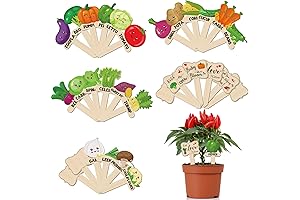 30 Pack Wooden Garden Plant Markers Garden Potted Plants Labels for Vegetable...